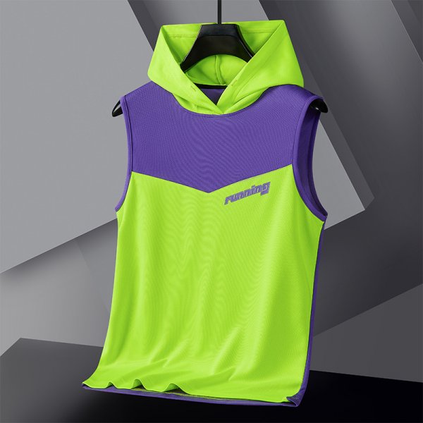 Sports Hooded Vest Sleeveless Top